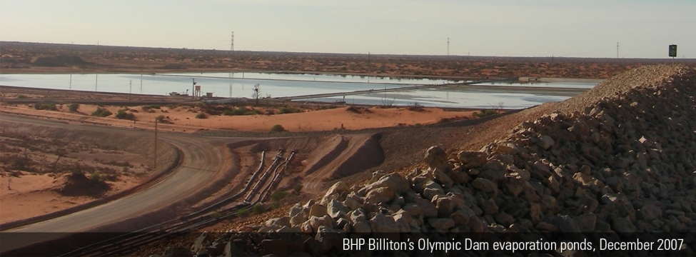 BHP Billiton’s Olympic Dam evaporation ponds, December 2007