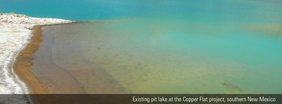 Pit lake at Copper Flat project, Southern New Mexico
